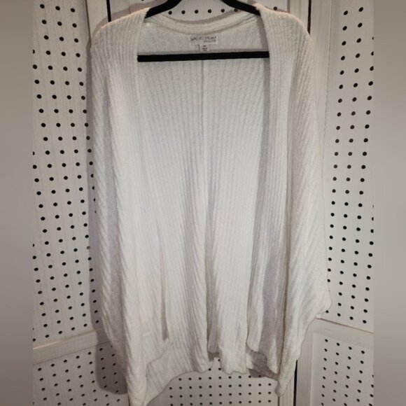 Barefoot Dreams Cozy Chic Lite Bat Wing Cardigan 2X White - Picture 1 of 7